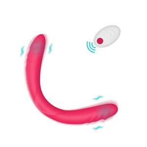 Doble vibrador con control para lesbianas