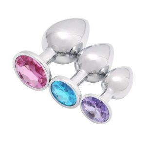 plug anal con joya de colores