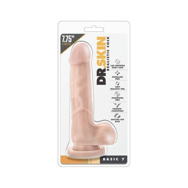 Dildo realista de 7.75" (19,69 cm) Basic 7 - Image 8